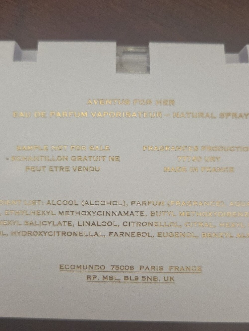 Creed Black Women's Perfume Samples In White/Gold Logo Cards - Picture 6 of 7